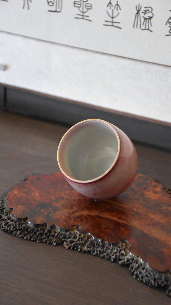 Rouge-glazed jade-like master cup